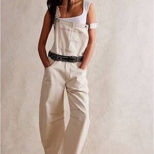 Free People Good Luck Barrel Overall